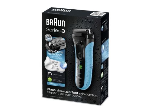 Braun Series 3 3040s Μαύρο/Μπλε