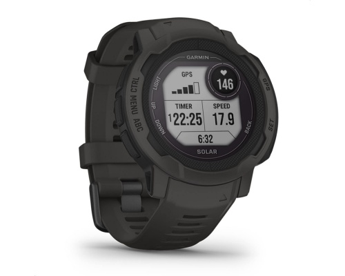 Garmin Instinct 2 Solar 45mm Αδιάβροχο Smartwatch με Παλμογράφο (Graphite)