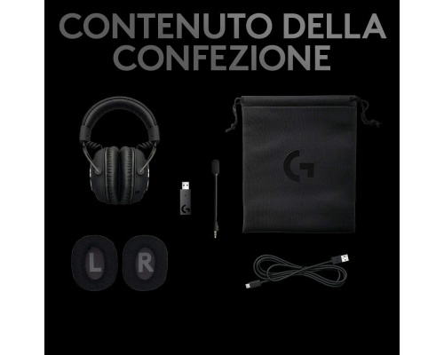 Logitech G Pro X Ασύρματο Over Ear Gaming Headset με σύνδεση USB