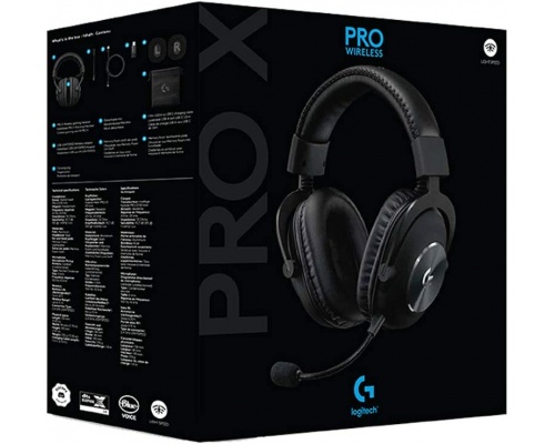 Logitech G Pro X Ασύρματο Over Ear Gaming Headset με σύνδεση USB