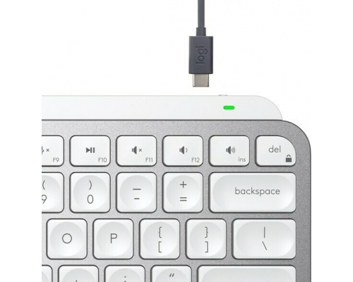 Logitech MX Keys Mini Ασύρματο Bluetooth Πληκτρολόγιο Αγγλικό US Ασημί