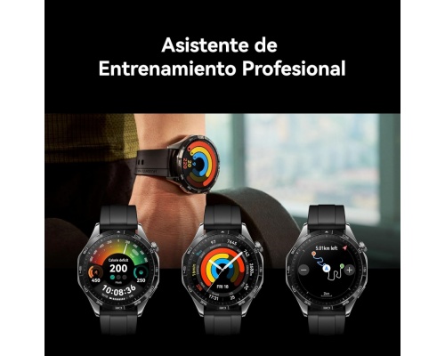 Huawei Watch GT 5 Stainless Steel 46mm Αδιάβροχο με Παλμογράφο (Μαύρο)