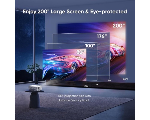 AKATUO ‎XR31 WiFi Bluetooth Projector Full HD 1080P