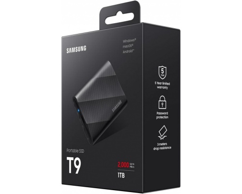 Samsung portable SSD T9 2TB Μαύρο