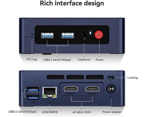 BEELINK mini PC MINI S12 Pro, Intel N100, 16B, 500GB SSD, Windows 11 Pro - MINIS12PRO-N100-16500