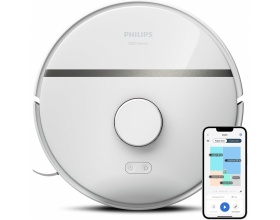 Philips Homerun Σκούπα Ρομπότ για Σκούπισμα & Σφουγγάρισμα με Χαρτογράφηση και Wi-Fi White