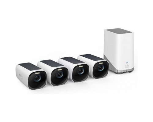 Eufy eufyCam 3 S330 Ολοκληρωμένο Σύστημα CCTV Wi-Fi με Control Hub και 4 Ασύρματες Κάμερες 8MP