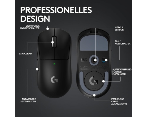 Logitech G Pro X Superlight 2 Ασύρματο Gaming Ποντίκι 32000 DPI Ροζ