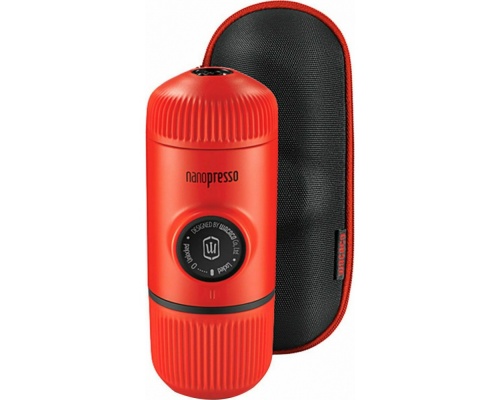 Wacaco Nanopresso Φορητή Μηχανή Καφέ για Camping με Θήκη Κόκκινο