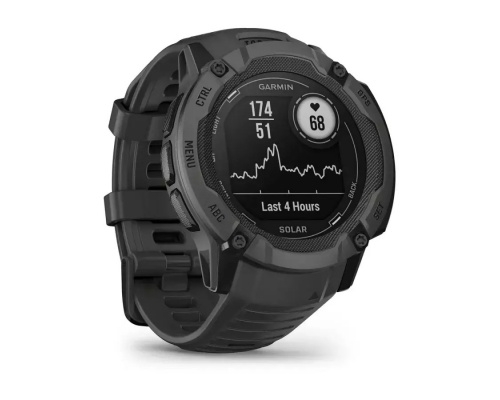 Garmin Instinct 2X Solar 50mm Αδιάβροχο Smartwatch με Παλμογράφο (Graphite)