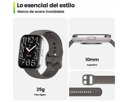 Amazfit Bip 5 Unity Stainless Steel Smartwatch με Παλμογράφο (Charcoal)