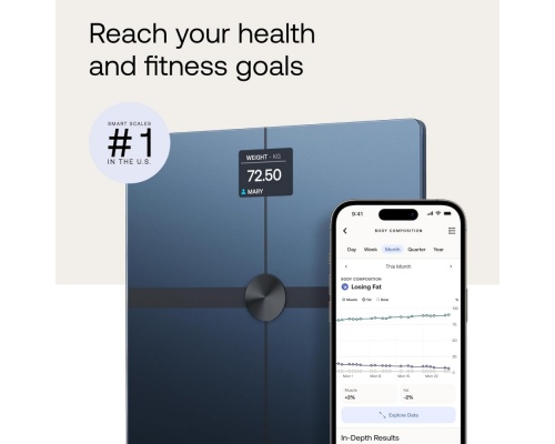 Withings Body Smart Ζυγαριά σε Μαύρο χρώμα