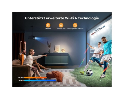 Yaber K2s Projector Full HD με Wi-Fi και Ενσωματωμένα Ηχεία Γκρι