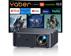 Yaber K2s Projector Full HD με Wi-Fi και Ενσωματωμένα Ηχεία Γκρι