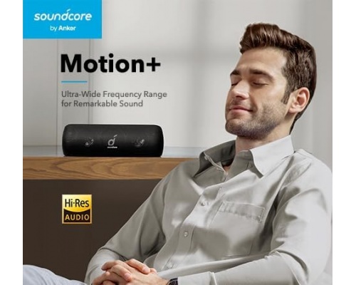 Soundcore by Anker Motion+ Αδιάβροχο Ηχείο Bluetooth 30W με Διάρκεια Μπαταρίας έως 12 ώρες Μαύρο